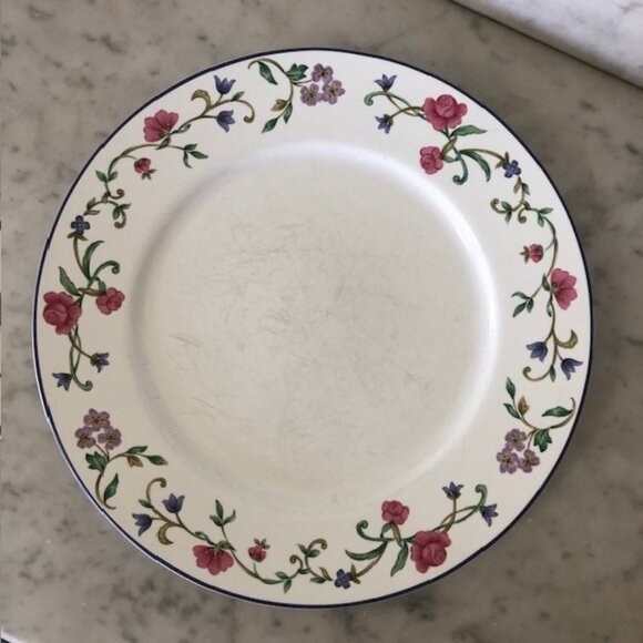 LENOX Rose Garden Dinner Plates Casual Images @ 11" - Picture 1 of 14